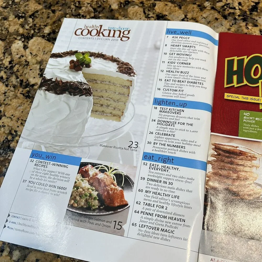 Lot of Taste of Homes Healthy Cooking Recipe Magazines 2010 Back Issue Set Of 6